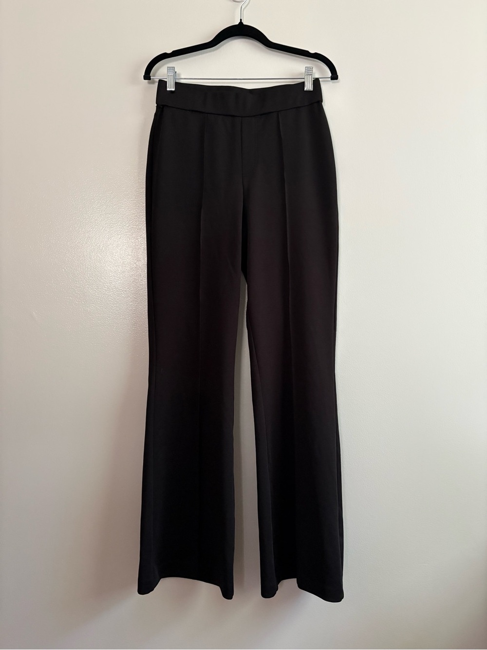 Tahari ASL Pleat Front Wide Leg Dress Pants Black Size 6